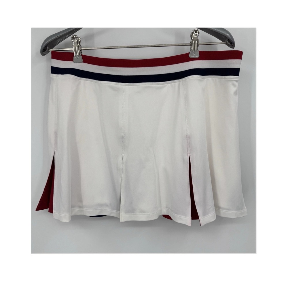 Tuckernuck TNUCK Sport Americana Stripe 14 Inch Court Tennis Skirt Skort sz L